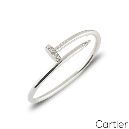 Cartier White Gold Diamond Juste Un Clou Bracelet Size 18 B6048718