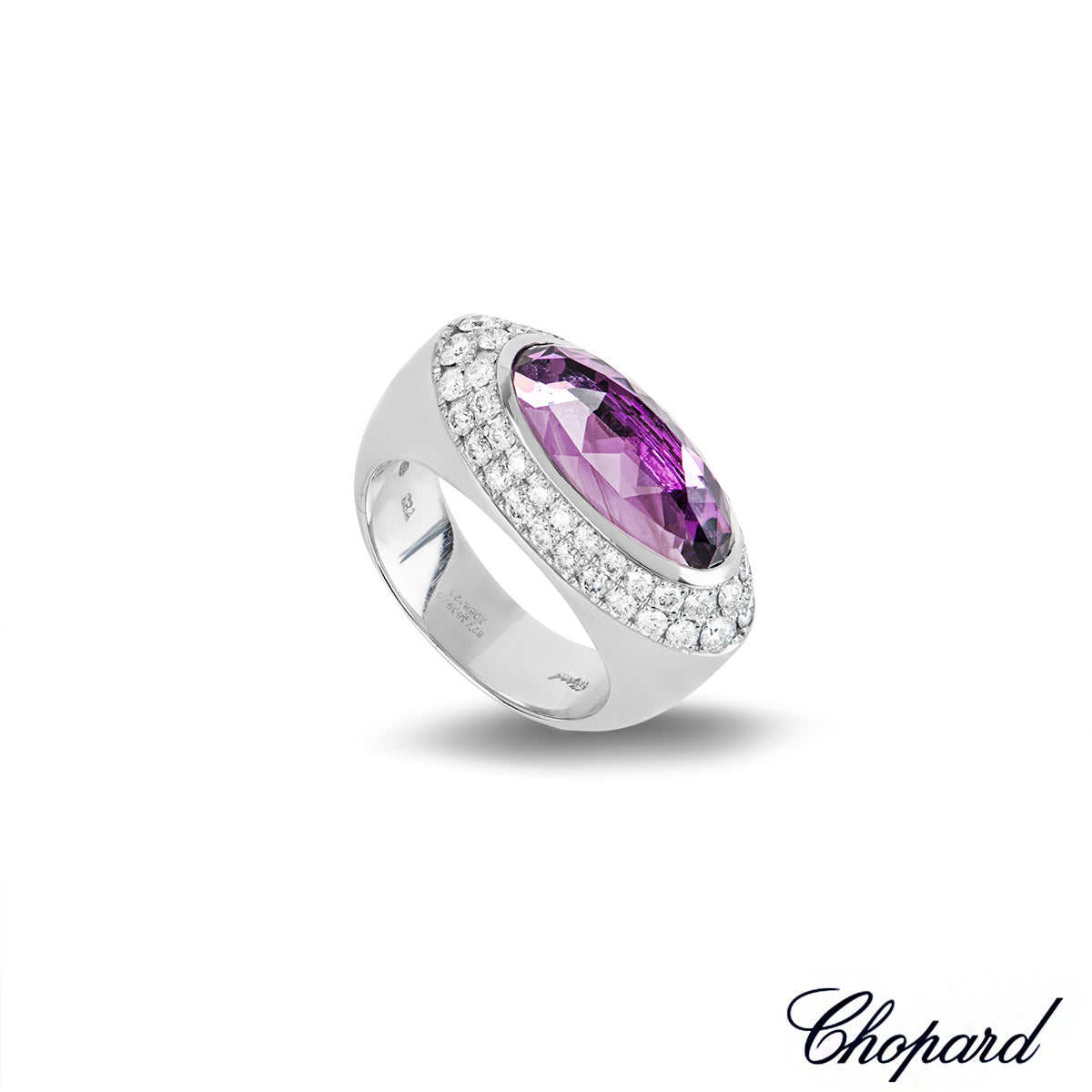 Chopard White Gold Amethyst & Diamond Ring 82/3839-1110