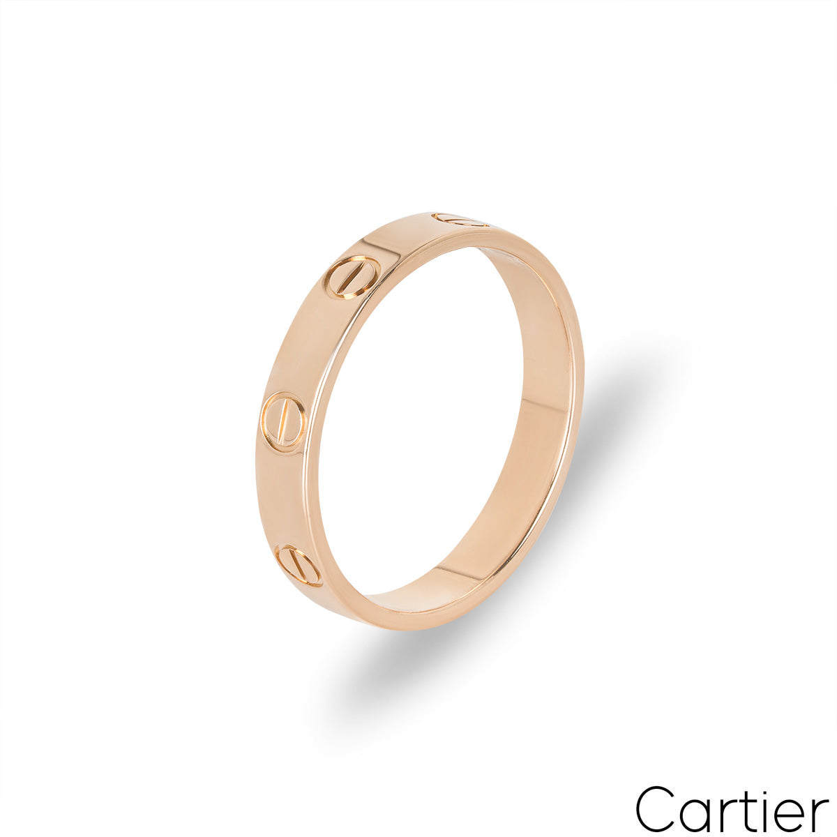 Cartier Rose Gold Plain Love Wedding Band Size 52 B4085200