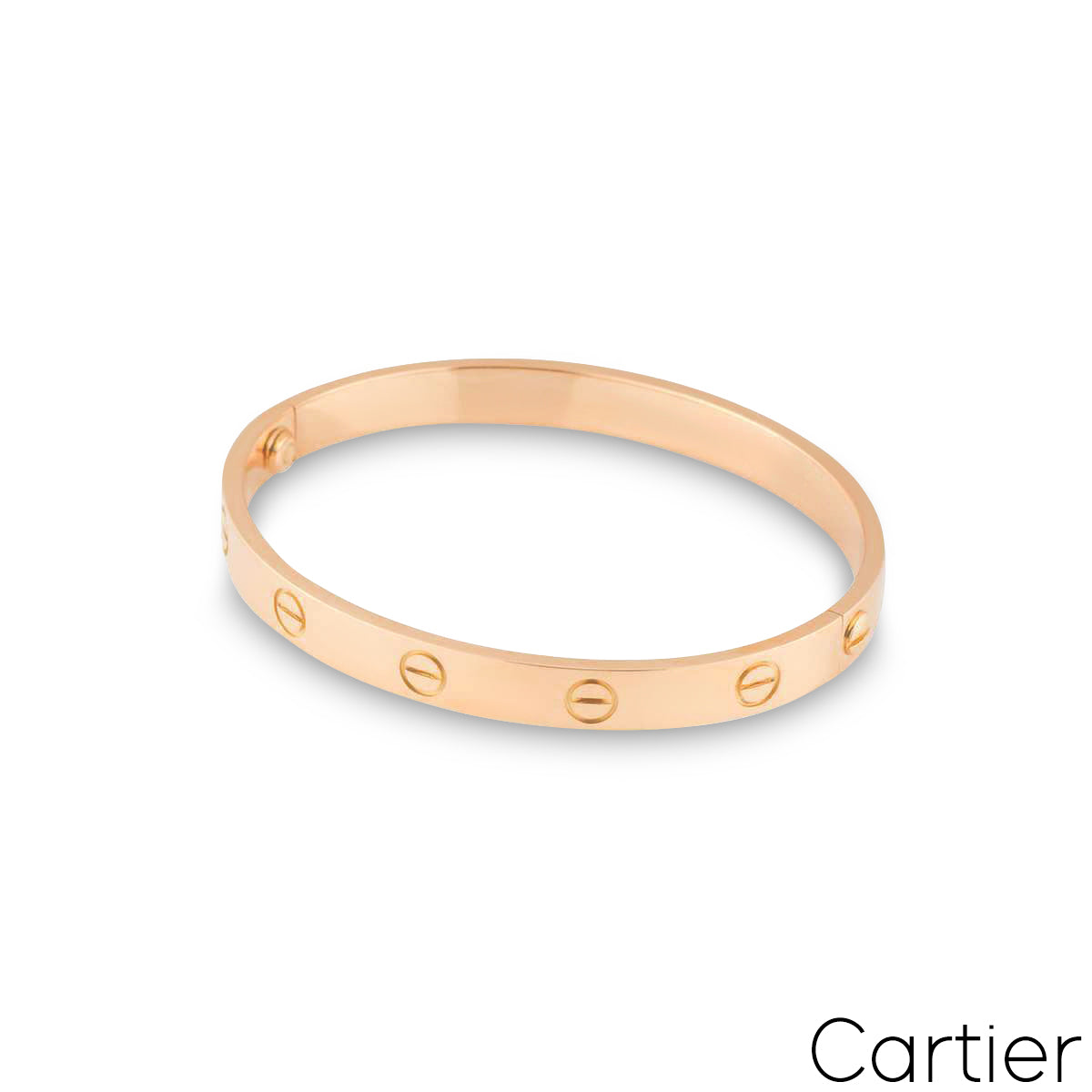 Cartier Rose Gold Plain Love Bracelet Size 16 B6035616