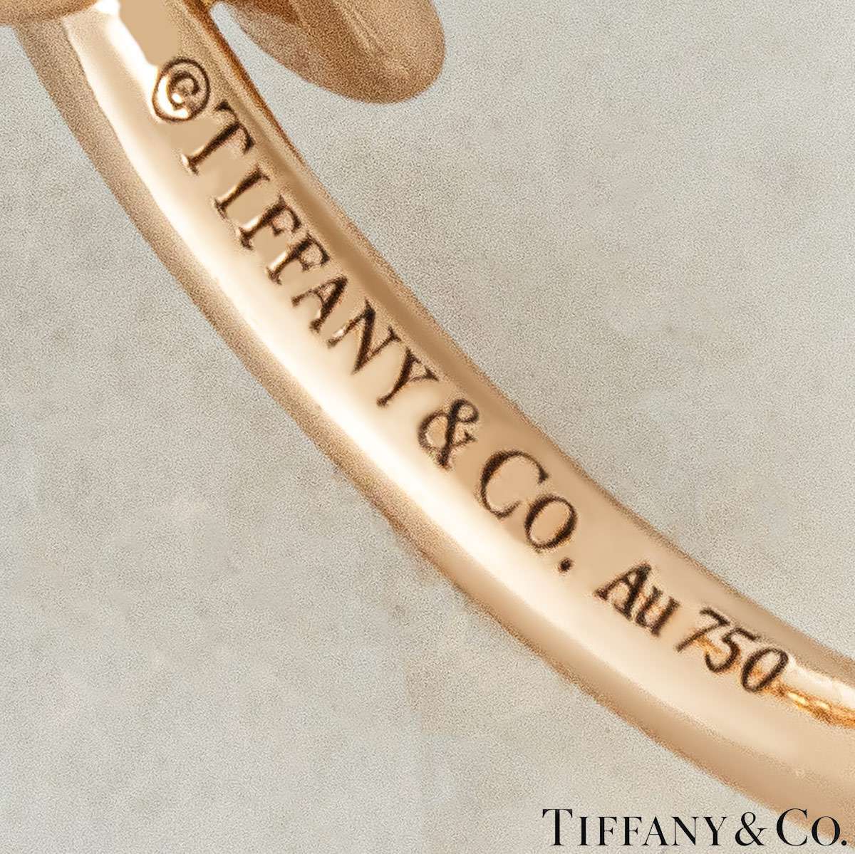 Tiffany & Co. Rose Gold & Diamond Knot Ring 69526411