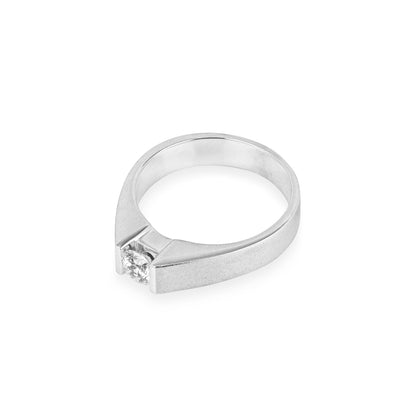 White Gold Round Brilliant Cut Diamond Ring 0.47CT H/SI1