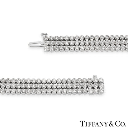 Tiffany & Co. Platinum Diamond Jazz Three-Row Bracelet