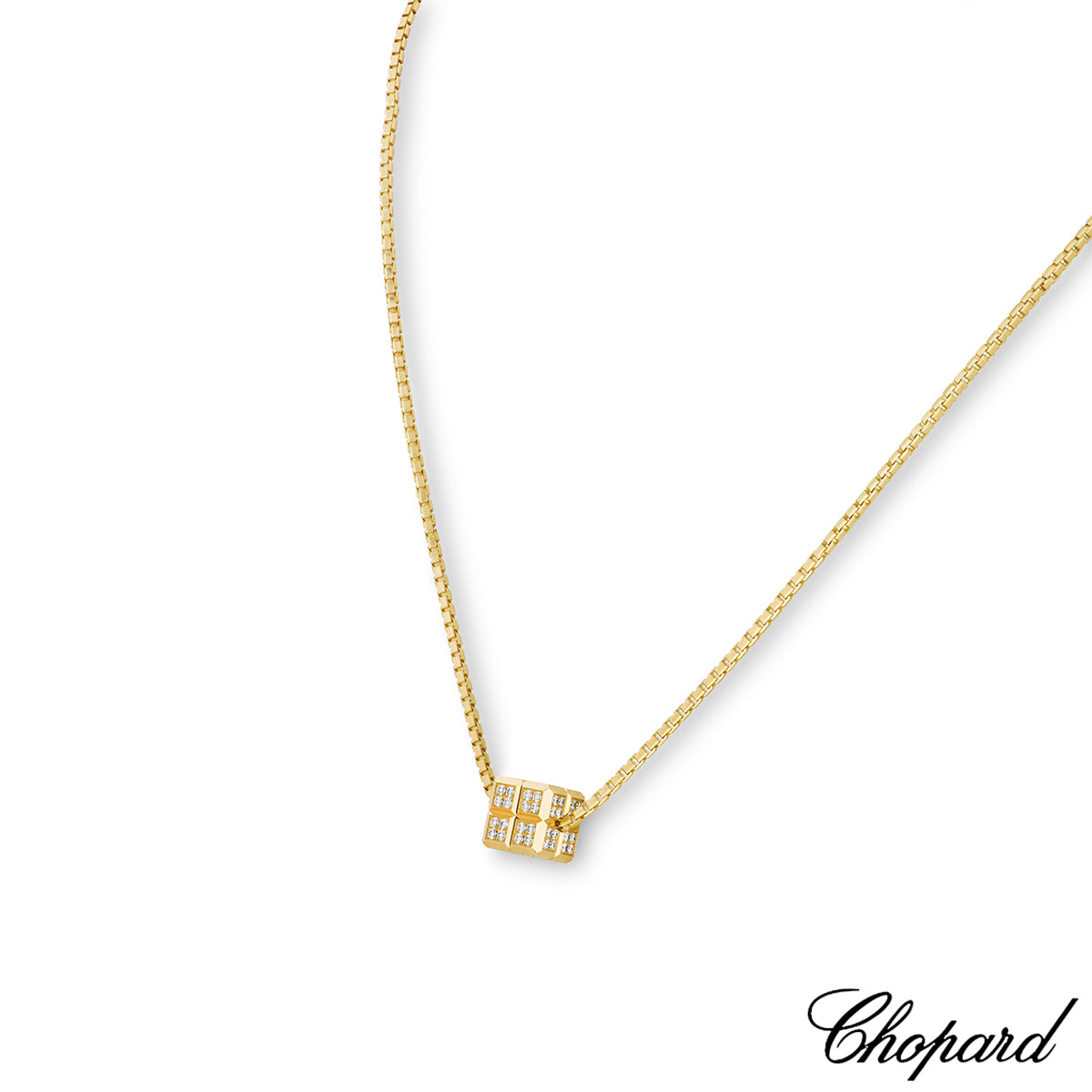 Chopard Yellow Gold Diamond Ice Cube Pendant 79/6815-0001