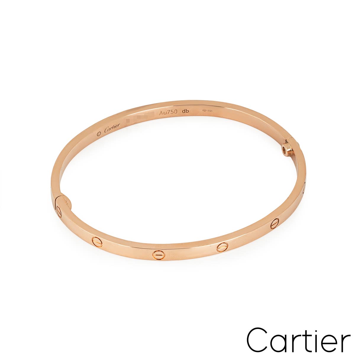 Cartier Rose Gold Plain Love Bracelet Sm Size 16 B6047316