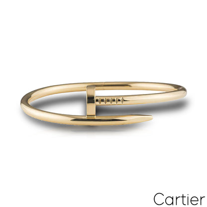 Cartier Yellow Gold Plain Just Un Clou Bracelet Size 19 B6048219