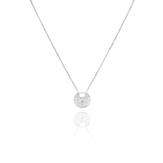 Cartier White Gold Amulette De Cartier Diamond Pendant B3047300