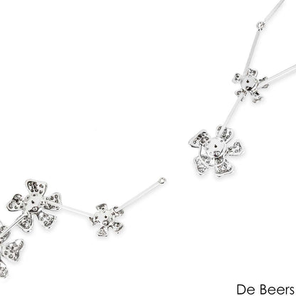 De Beers White Gold Wildflowers Diamond Necklace 2.10CT