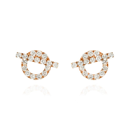 Hermés Rose Gold Diamond Finesse Earrings 0.92CT H219512B 00