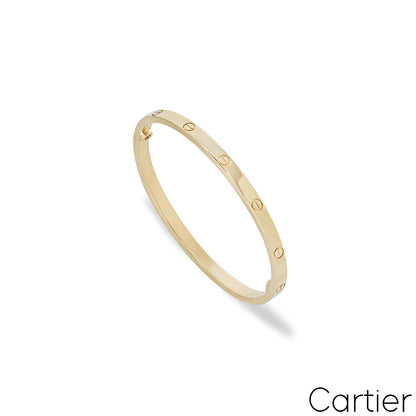 Cartier Yellow Gold Plain Sm Love Bracelet Size 15 B6047515