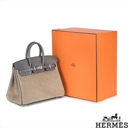 Hermès Birkin 25CM Gris Caillou Grizzly/ Gris Meyer Swift Phw