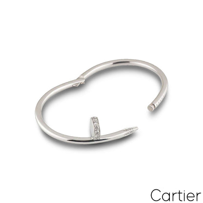 Cartier White Gold Diamond Juste Un Clou Bracelet Size 15 B6048715