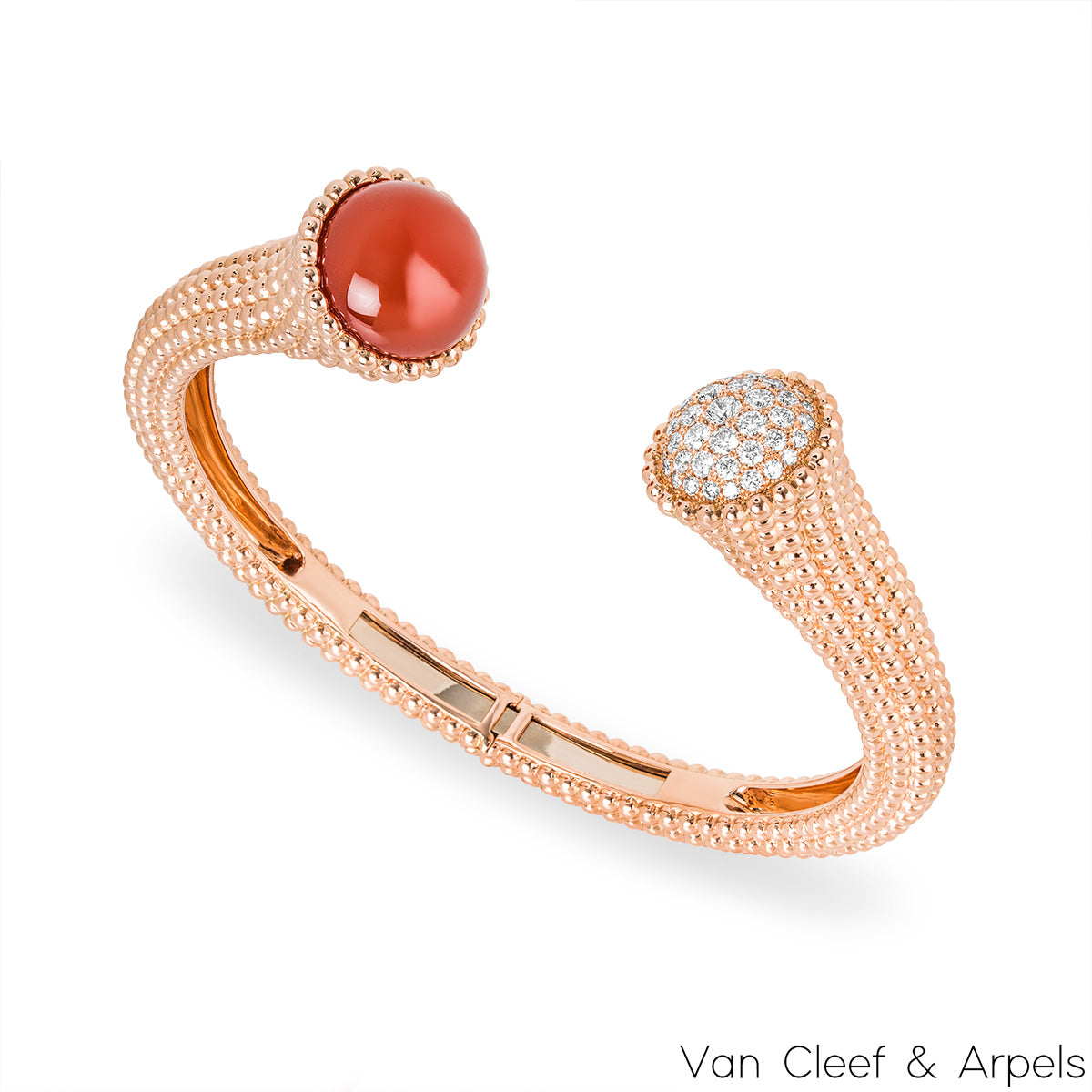 Van Cleef & Arpels Rose Gold Perlée Couleurs Small Bracelet VCARP27400