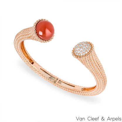 Van Cleef & Arpels Rose Gold Perlée Couleurs Small Bracelet VCARP27400