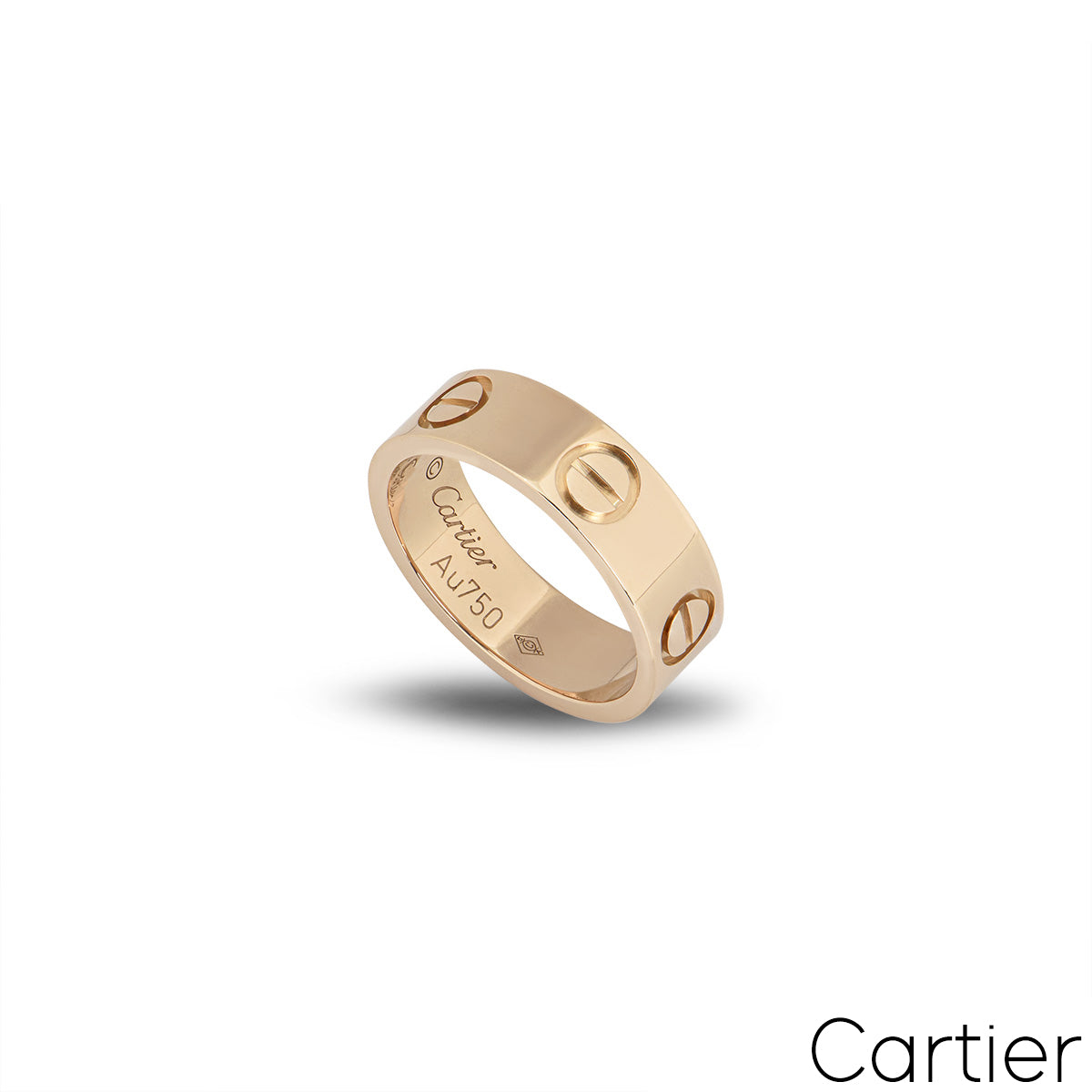 Cartier Rose Gold Plain Love Ring Size 52 B4084800