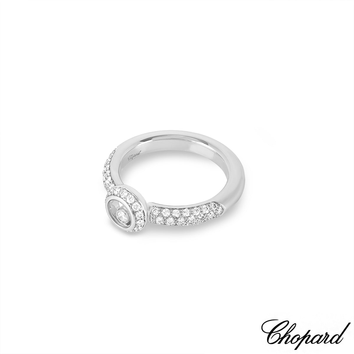 Chopard White Gold Happy Diamonds Ring 82/2902-1110