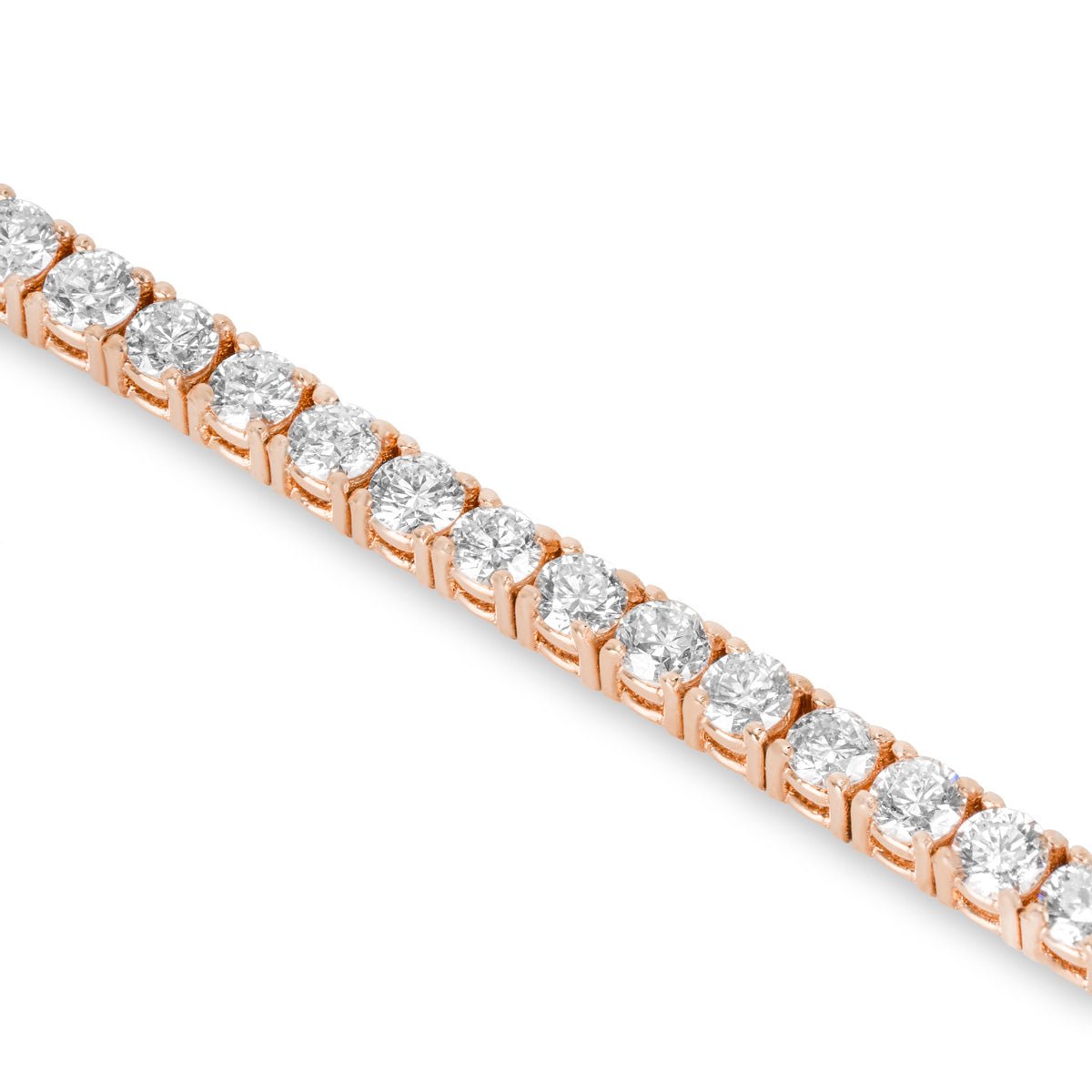 Rose Gold Diamond Tennis Bracelet 2.96CT Tdw