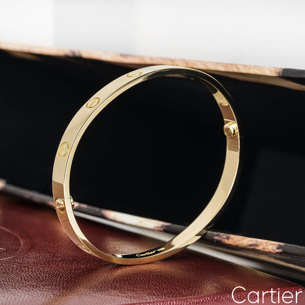 Cartier Yellow Gold Plain Love Bracelet Size 19 B6035519