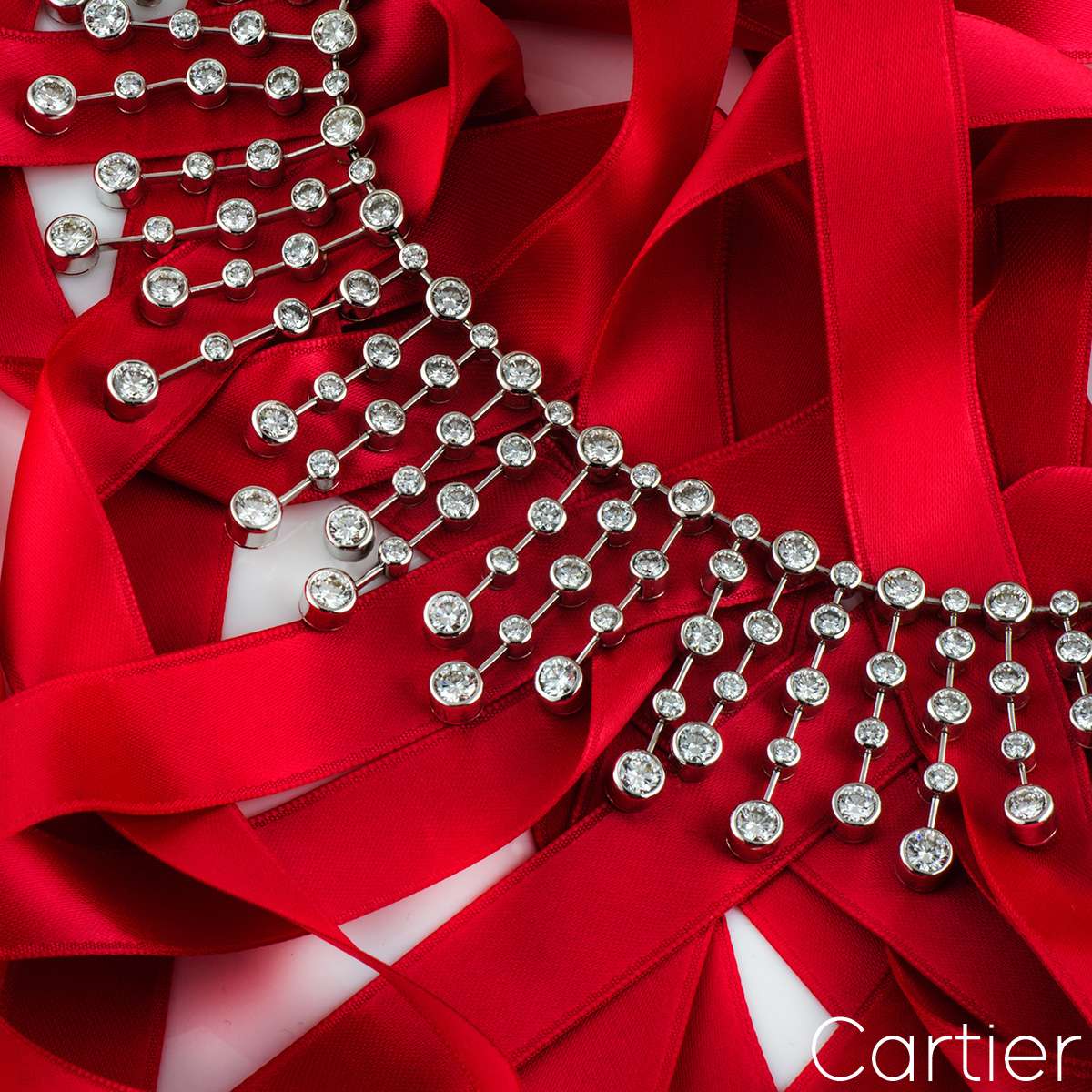 Cartier Platinum Diamond Necklace 60.00CT D/vvs