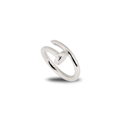 Cartier White Gold Plain Juste Un Clou Ring Size 53 B4099200