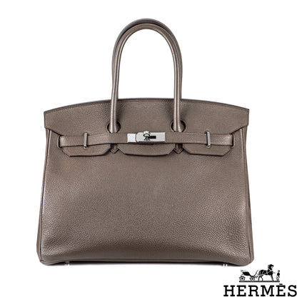 Hermès Birkin 35CM Gris Etain Togo Phw