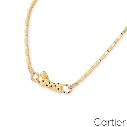 Cartier Yellow Gold Diamond Panthère De Cartier Necklace N7059200