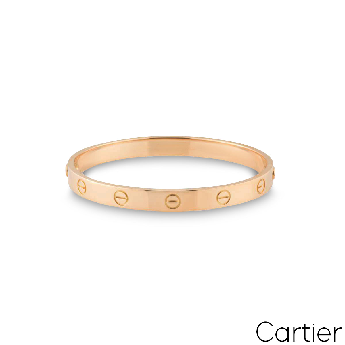 Cartier Rose Gold Plain Love Bracelet Size 20 B6035620