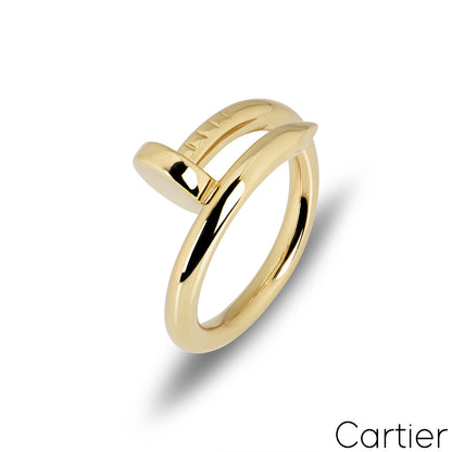 Cartier 18K Yellow Gold Juste Un Clou Ring Size 56 B4092600