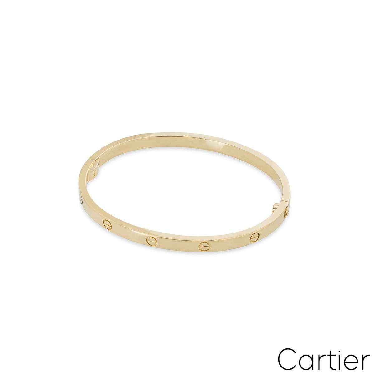 Cartier Yellow Gold Plain Sm Love Bracelet Size 16 B6047516