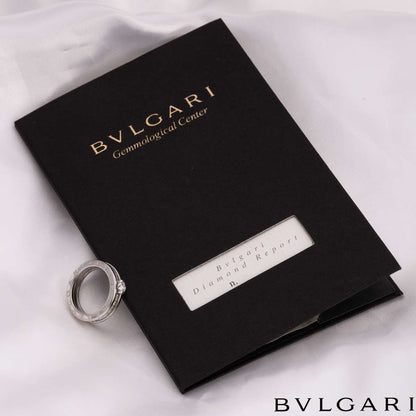 Bvlgari White Gold Diamond B.ZERO1 Ring Size 53 0.30CT F/VVS2