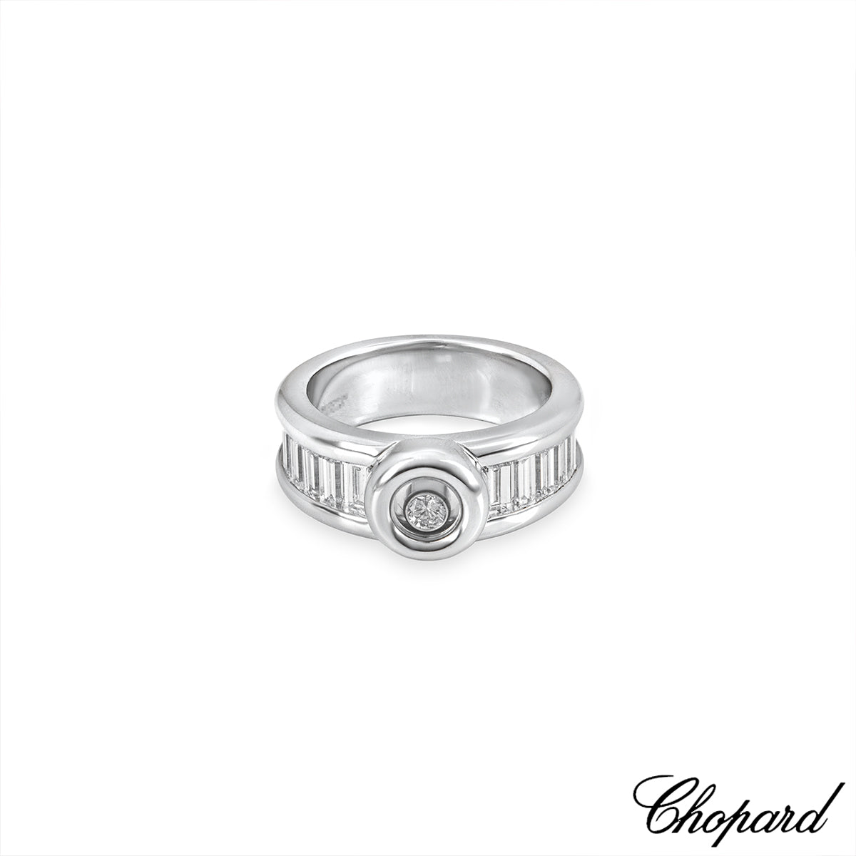 Chopard White Gold Happy Diamonds Ring 82/2211-1111