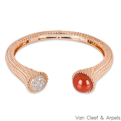 Van Cleef & Arpels Rose Gold Perlée Couleurs Small Bracelet VCARP27400