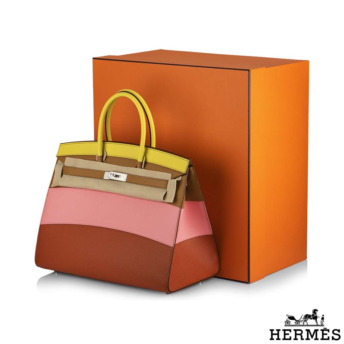 Hermès Birkin 35CM Sellier Sunrise Rainbow Epsom Phw