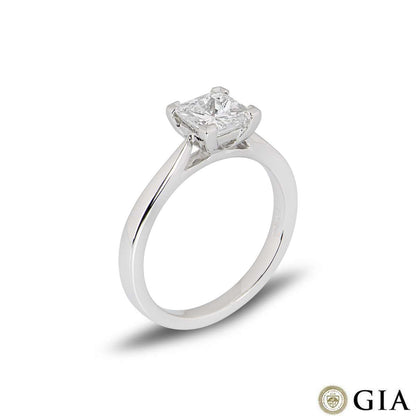 Platinum Radiant Cut Diamond Ring 1.03CT F/VS1