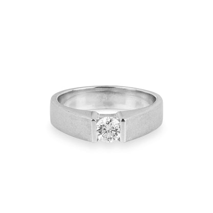 White Gold Round Brilliant Cut Diamond Ring 0.47CT H/SI1