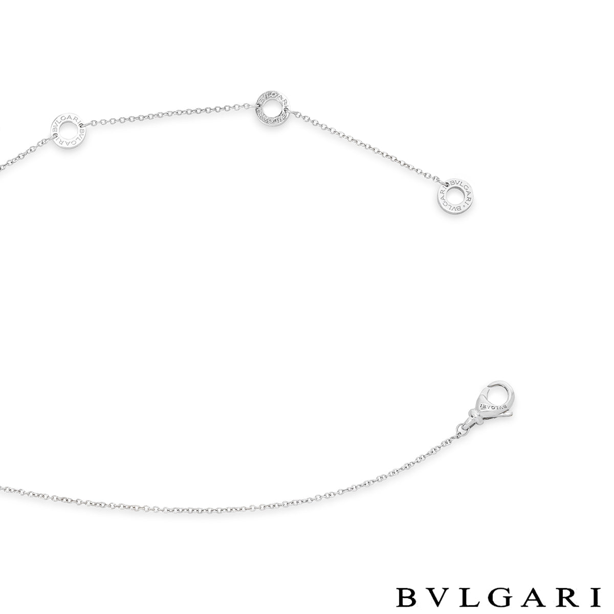 Bvlgari White Gold Diamond Corona Necklace 1.02CT H/if