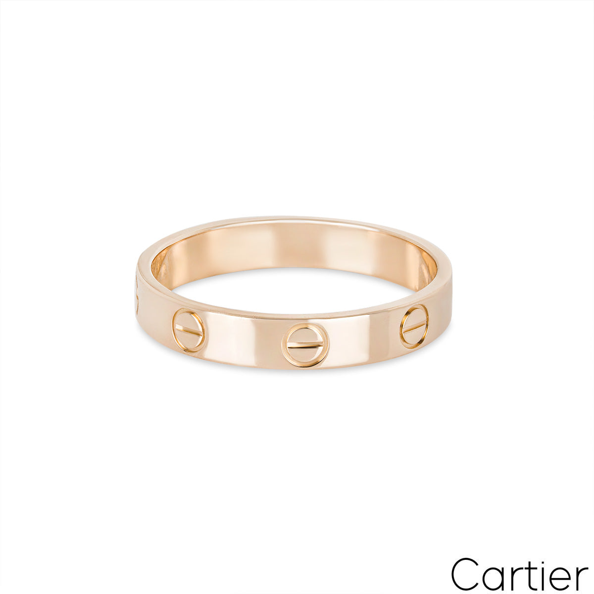 Cartier Rose Gold Plain Love Wedding Band Size 52 B4085200