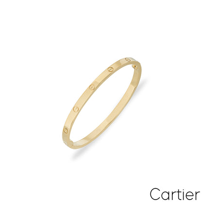 Cartier Yellow Gold Plain Sm Love Bracelet Size 15 B6047515