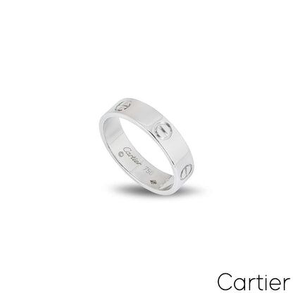 Cartier White Gold Plain Love Ring Size 51 B4084700