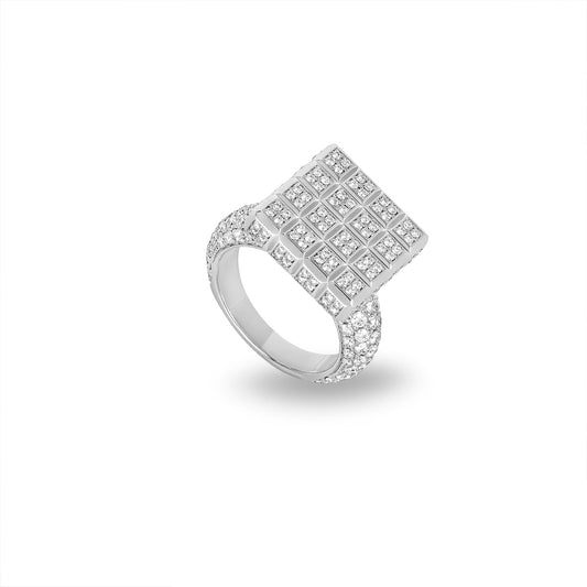 Chopard White Gold Diamond Ice Cube Ring 825442-1109