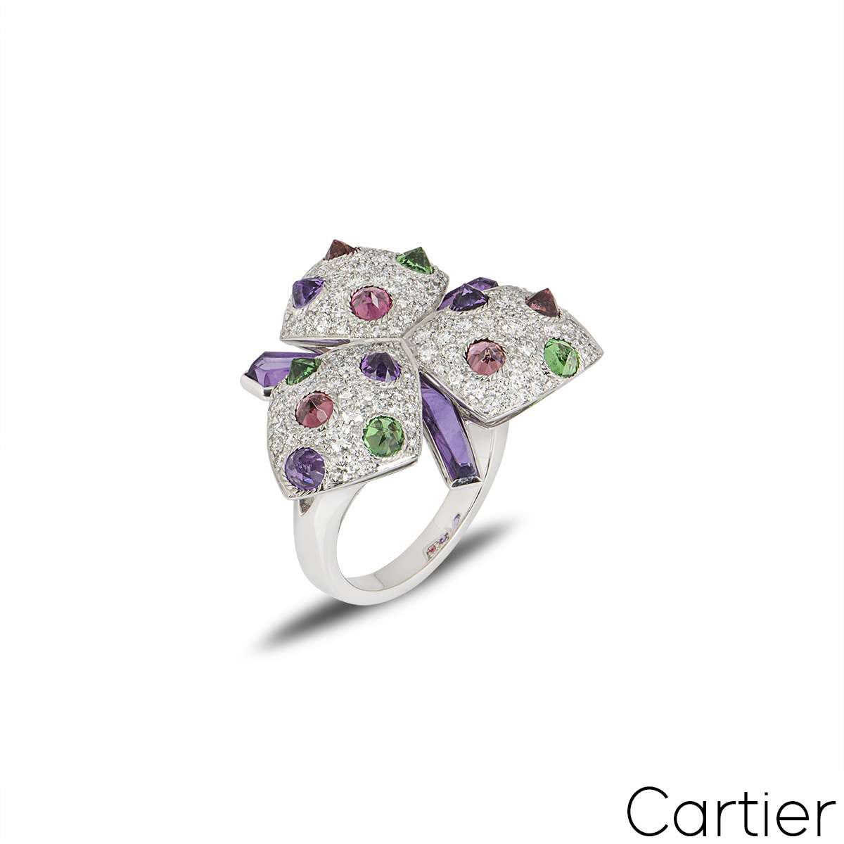 Cartier White Gold Caresse D'orchidées Ring