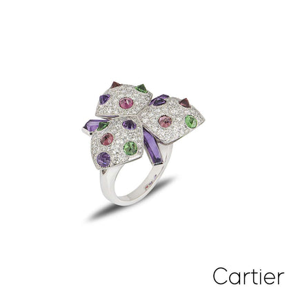 Cartier White Gold Caresse D'orchidées Ring