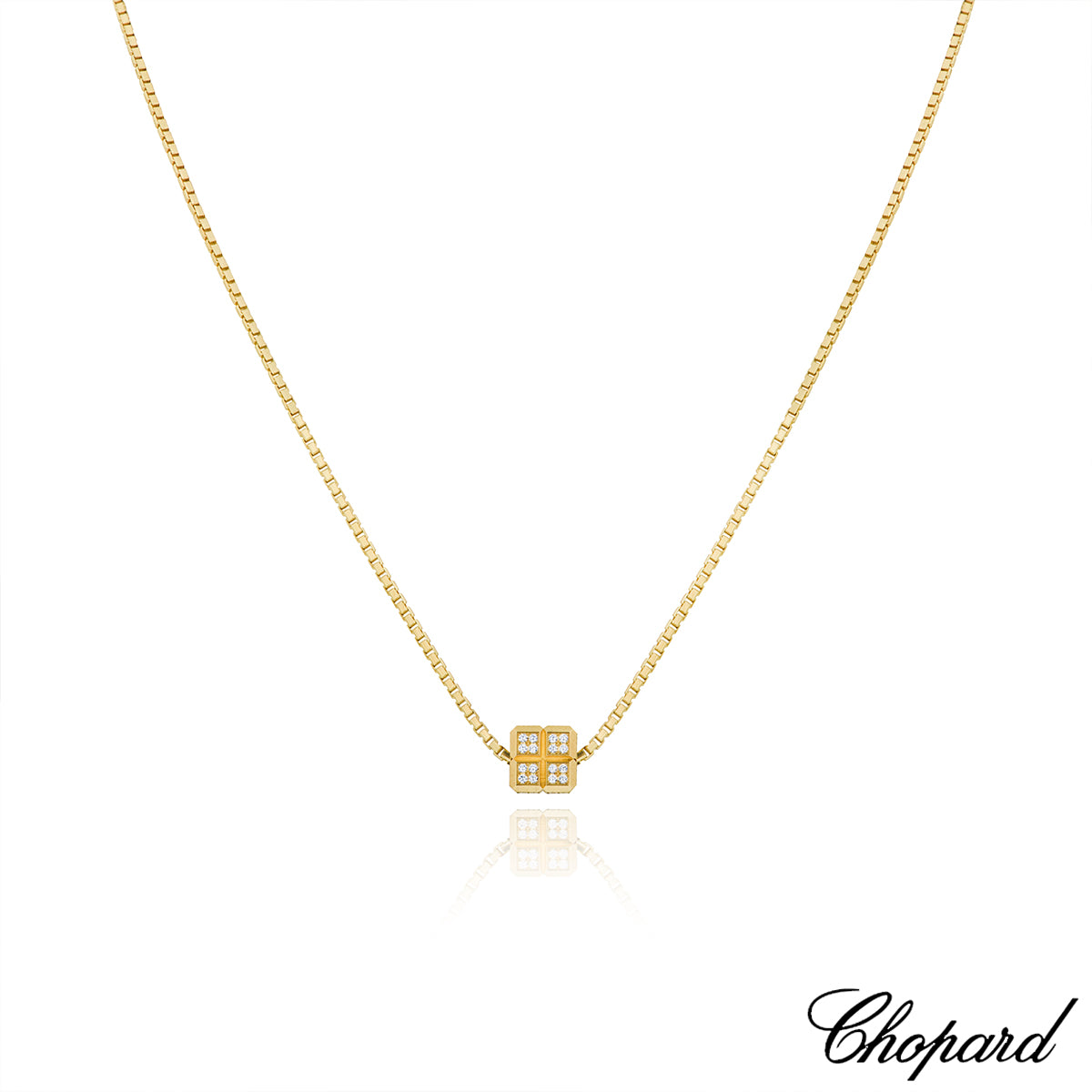 Chopard Yellow Gold Diamond Ice Cube Pendant 79/6815-0001