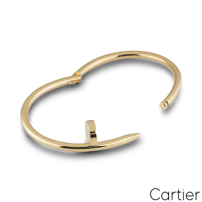 Cartier Yellow Gold Plain Juste Un Clou Bracelet Size 17 B6048217