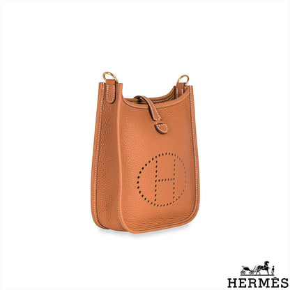 Hermès Mini Evelyne 16CM Gold Amazone Taurillon Clemence Ghw