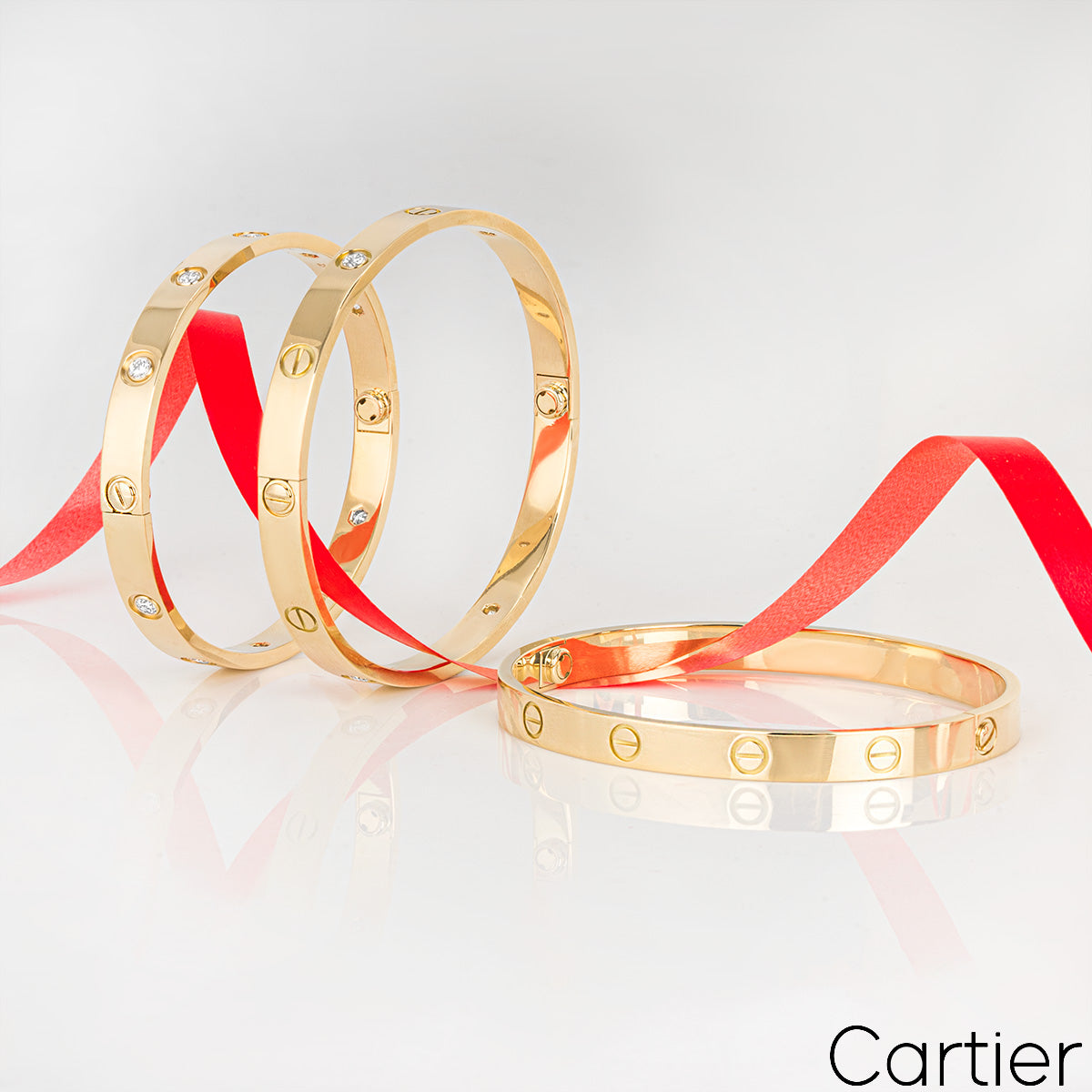 Cartier Yellow Gold Plain Love Bracelet Size 15 B6035515