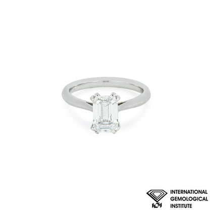 Platinum Emerald Cut Lab Grown Diamond Ring 1.79CT F/VS2