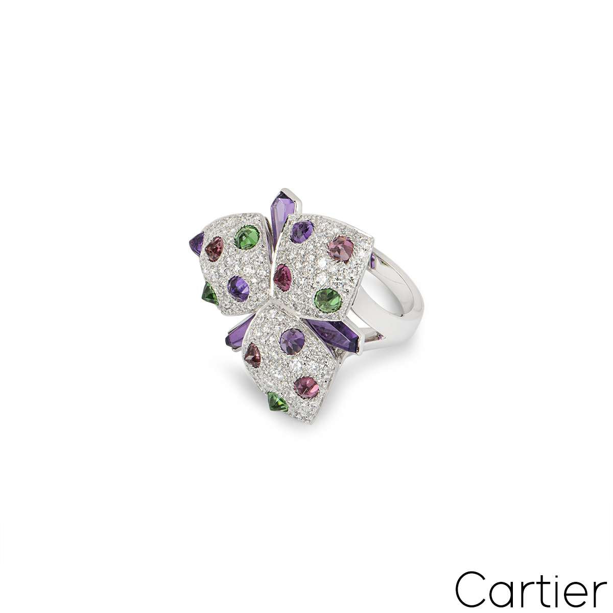 Cartier White Gold Caresse D'orchidées Ring