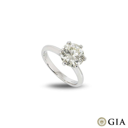 Round Brilliant Cut Diamond Ring 2.71CT N/VS1