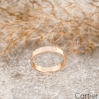 Cartier Rose Gold Plain Love Wedding Band Size 55 B4085200